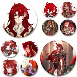32/44mm Honkai Star Rail Brooches Argenti Game Character Badge Round Cosplay Cute Enamel Pins for Backpack Jewelry Accessories