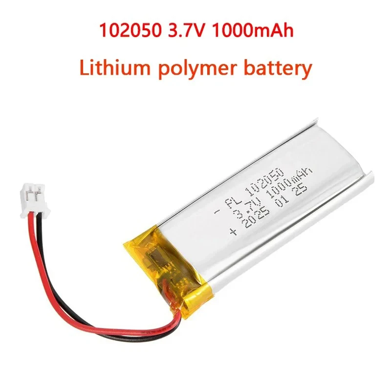 Real Capacity 102050 3.7V 1000mAh Lipo Cells Lithium Polymer Rechargeable Battery for Beauty Instrument GPS LED Light with PCB
