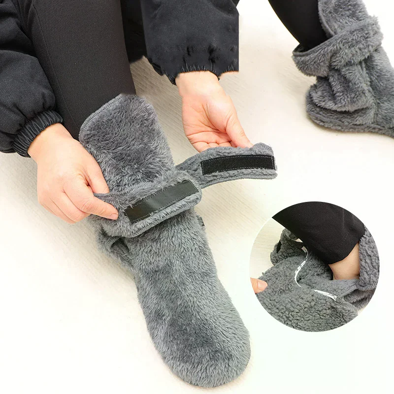

Autumn Winter Foot Wrist Protective Socks Men Women Fracture Gypsum Socks For Middle Aged Elderly Indoor Home Warmth Floor Socks