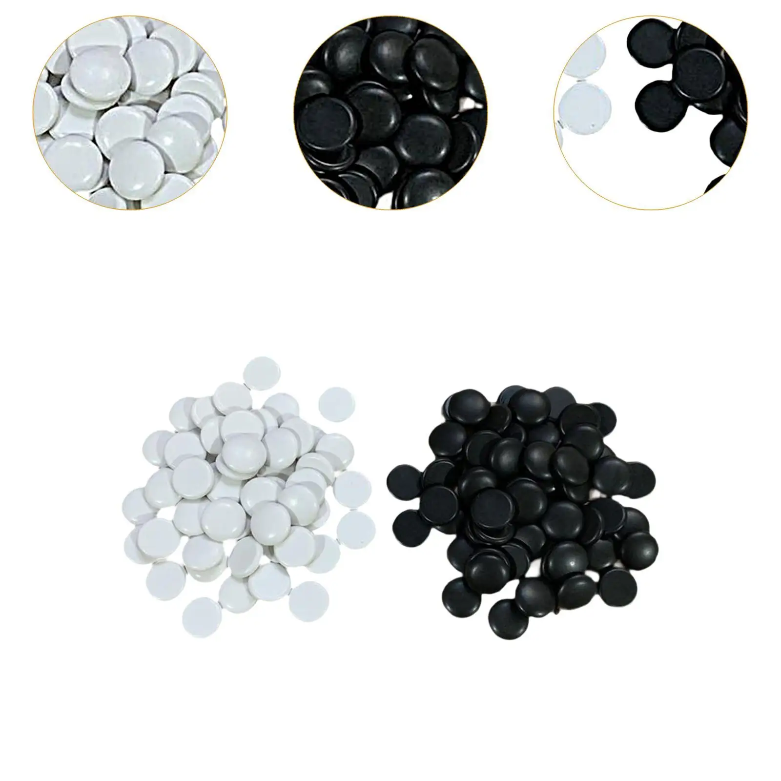 Classic Board Game Go Pieces 50 Black 50 White Strategy Game Stones for Kids Teens Adults Educational Toys Home Travel Chess