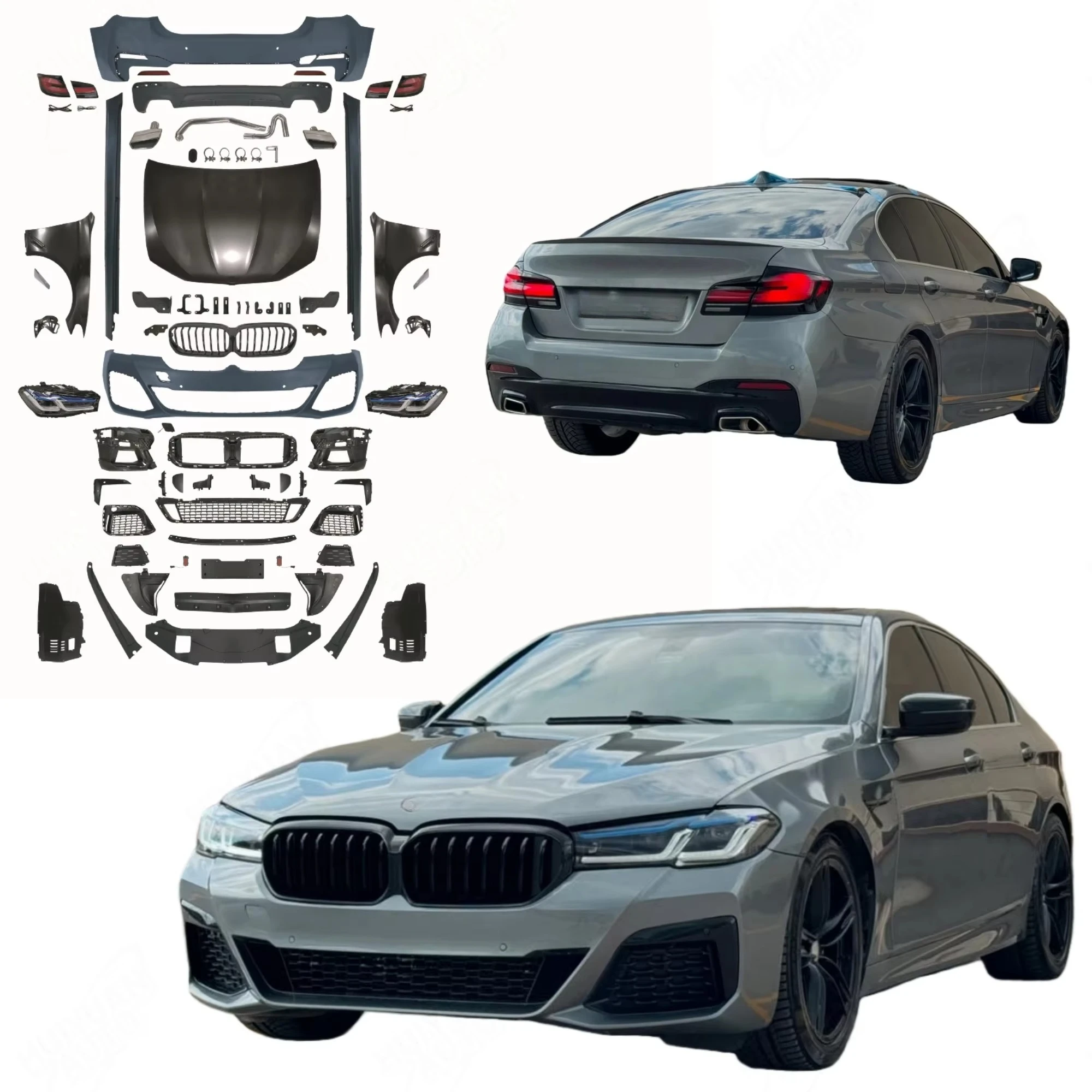 STLF Factory Price Automotive Bumpers Body Kit for 5 SERIES F10 2011-2017 Upgrade to G30 LCI M-TECH Include Side Skirt Grille