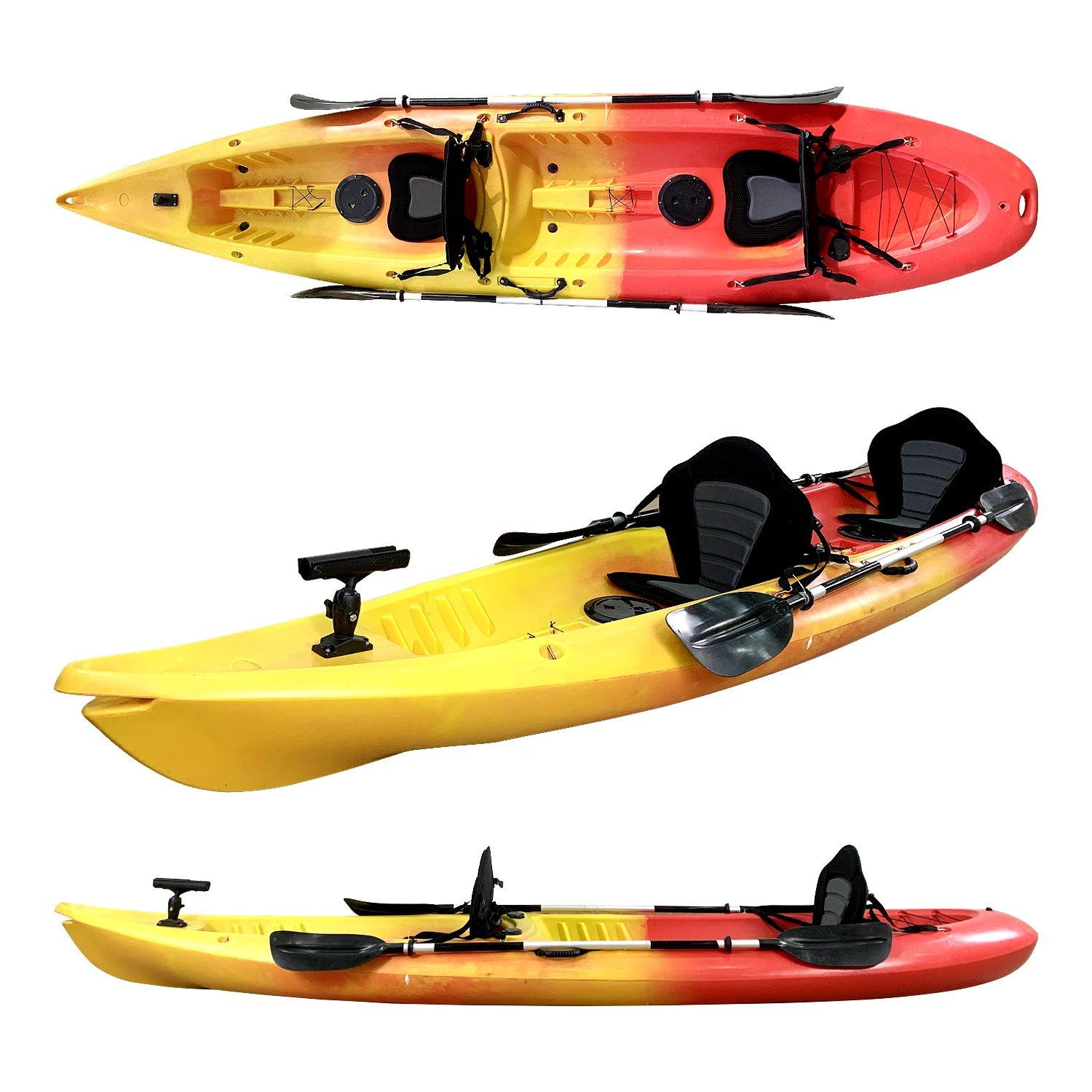 

New Arrival Spacious Two Person Fishing Kayak Equipped with a Pedal System for Ocean Exploration