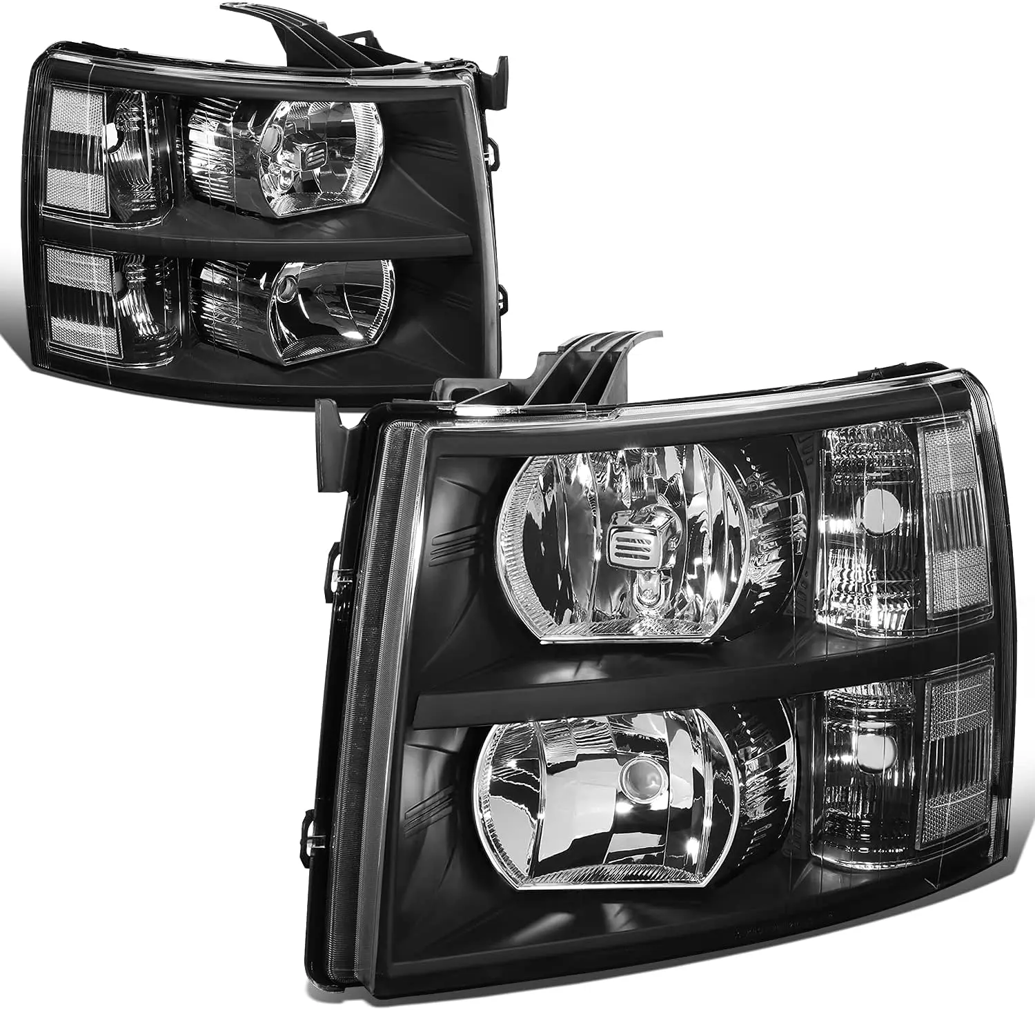 

Housing Headlights Compatible with 07-13 Silverado 1500 / 07-14 Silverado 2500 3500 & HD Models,Plug-n-Play Operation