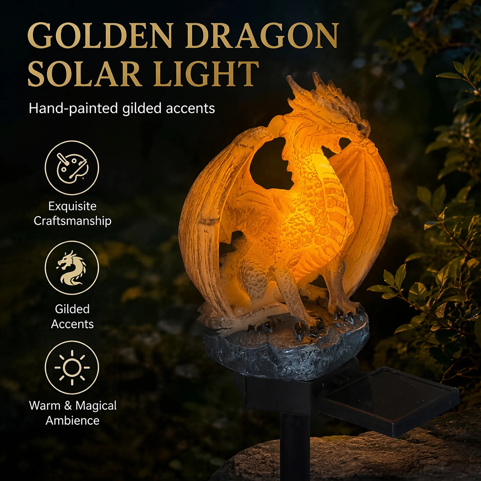 Solar-Gartenleuchte in Drachen – Home Decor Garden Bewertung und Preis
