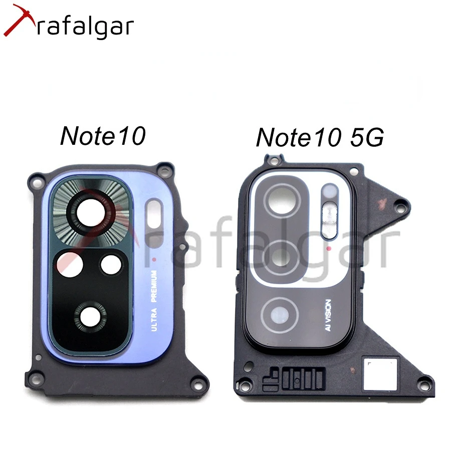 Trafalgar Rear Back Camera Glass Lens Cover For Xiaomi Redmi Note 10/Note10 Pro 5G Camera Glass+Frame Holder Bezel Replacement