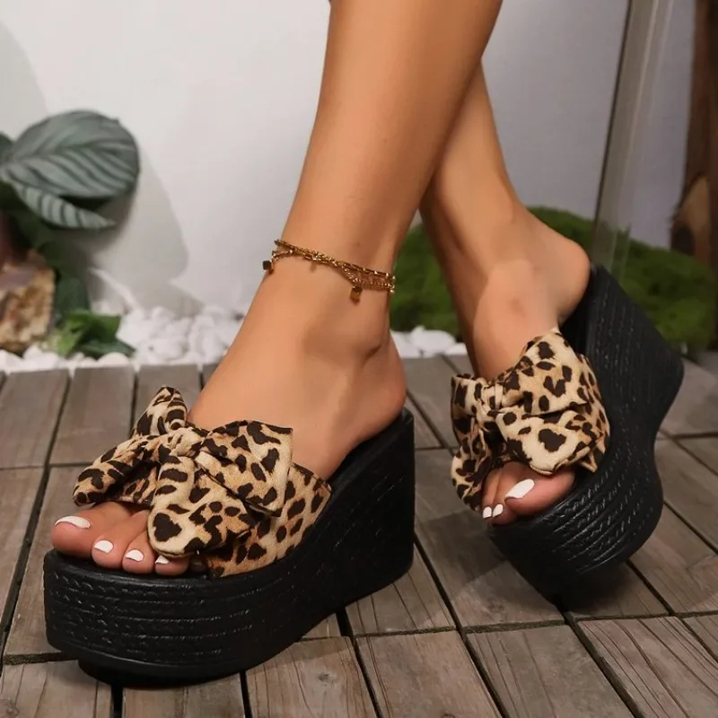 Women Slippers 2024 Autumn Fashion Outdoor Sandals Women Open Toe High Heels Platform Thick Sole Shallow Slides Women Slippers