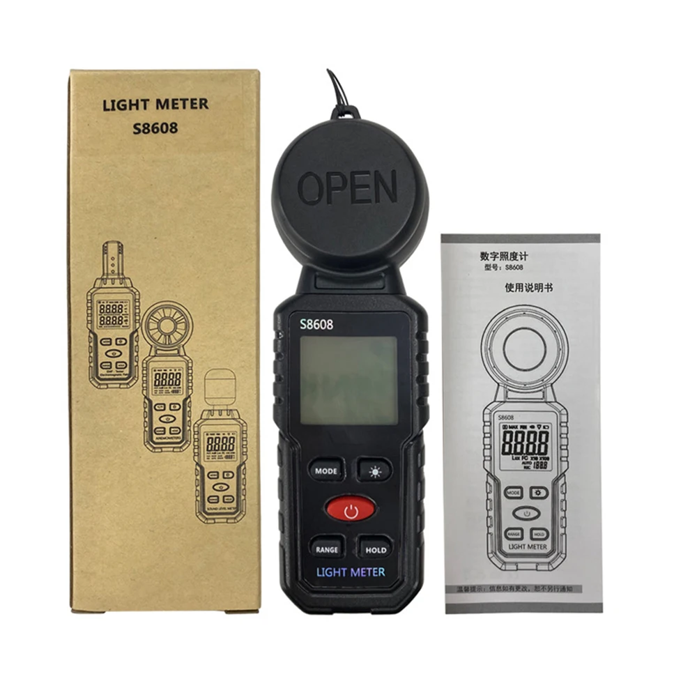 Digital Illuminance Light Meter Tester 200,000Lux Meter Luxmeter Lighting Intensity Brightness Measurement Tool Photometer