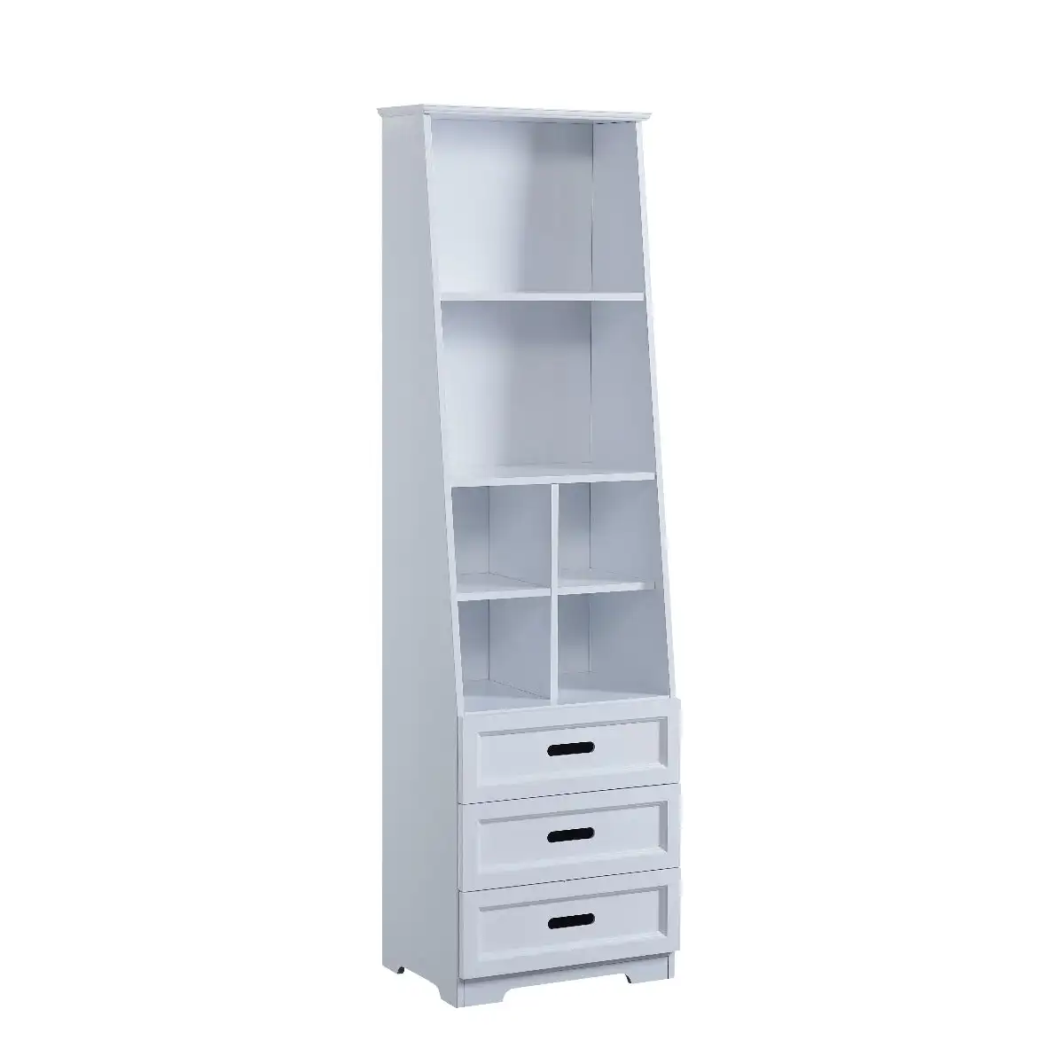 Imbuto per bambini libreria bianca scaffale per libri con espositore per libri/cassetti Organizer-colore bianco classico