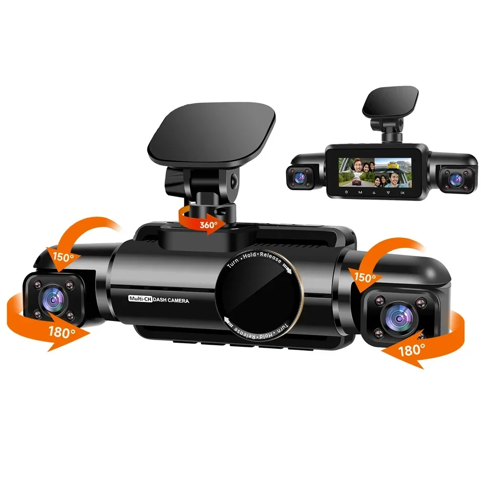 Car DVR Dashcam Car Camera 360 Degree 4 Channel 24H Parking Monitor Dash Cam
