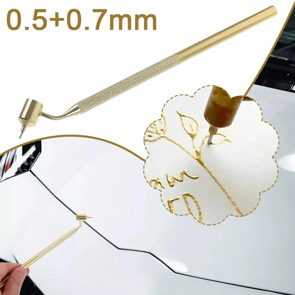 Stylo de peinture de voiture 0.5/0.7mm, outils de détail, graveur de fluide à lignes fines, stylo applicateur de peinture, stylo de règle incliné pour la réparation des rayures de voiture