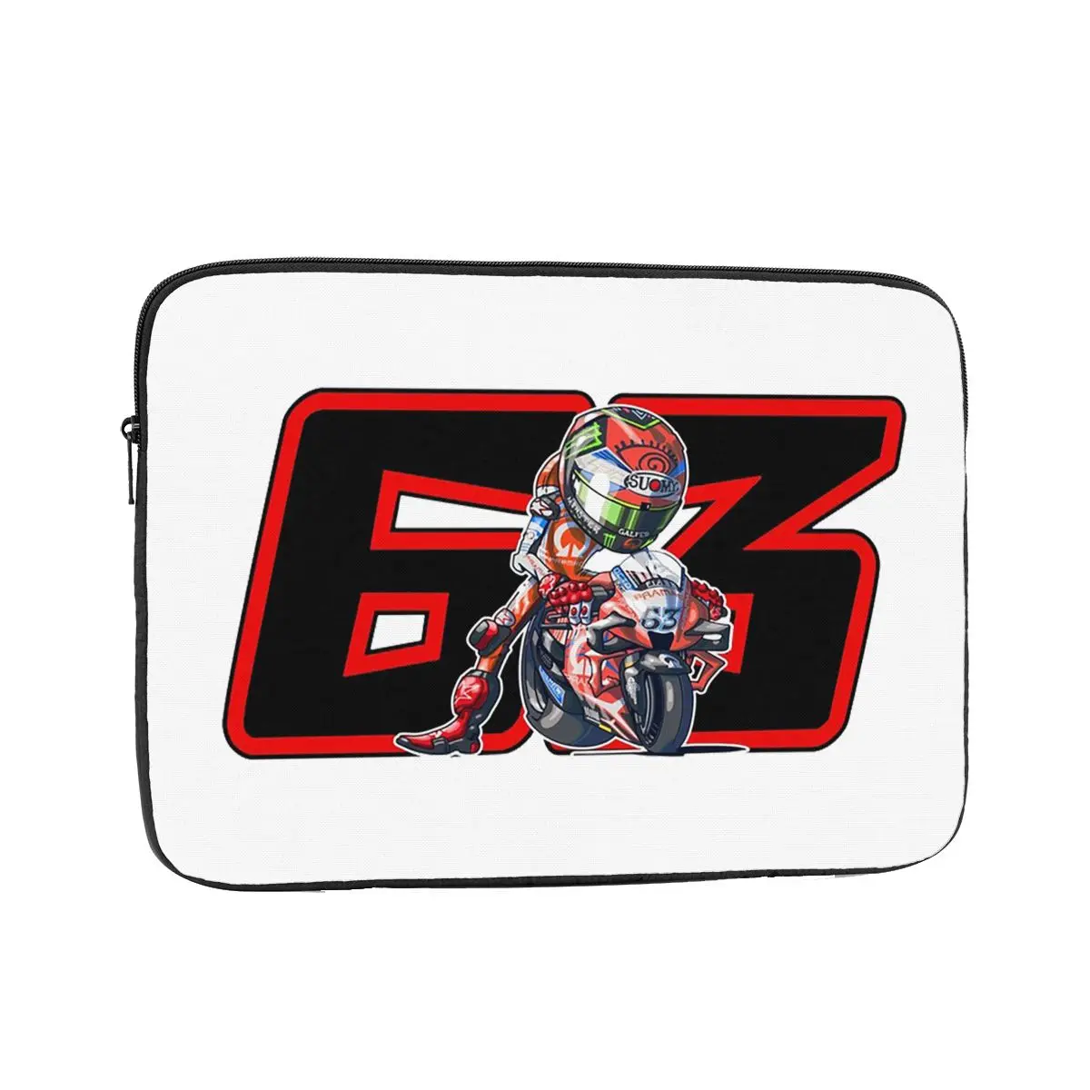 

Pecco Bagnaia 63, чехол для ноутбука, сумка 10, 12, 13, 15, 17 дюймов, сумка для ноутбука, противоударный чехол для планшета, сумка