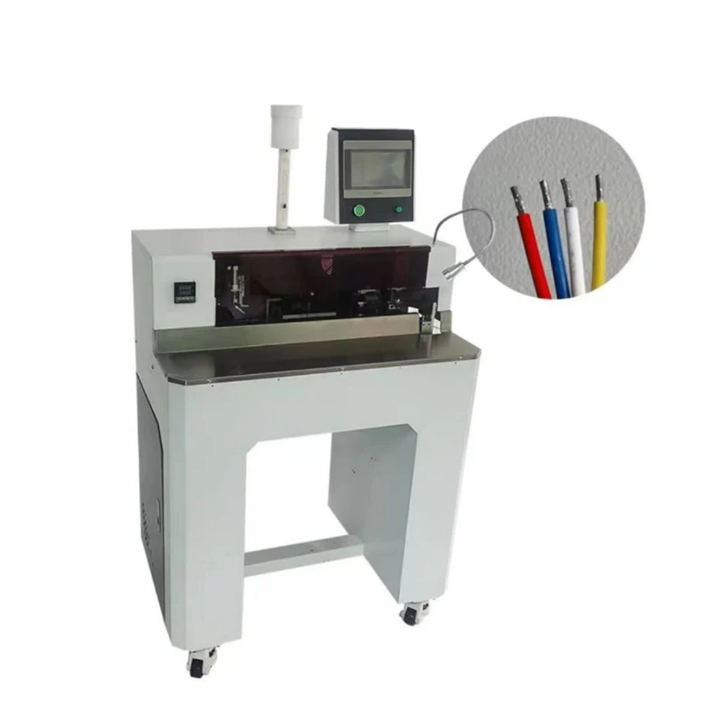 

HC-068 Semi-Automatic Sheath Multi core cable inner wire stripping twist and tinning machine