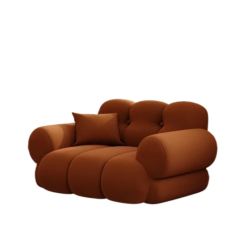 

Foldable sofa bed single Internet celebrity puffs marshmallow multi-function, lazy leisure, simple fabric cream style