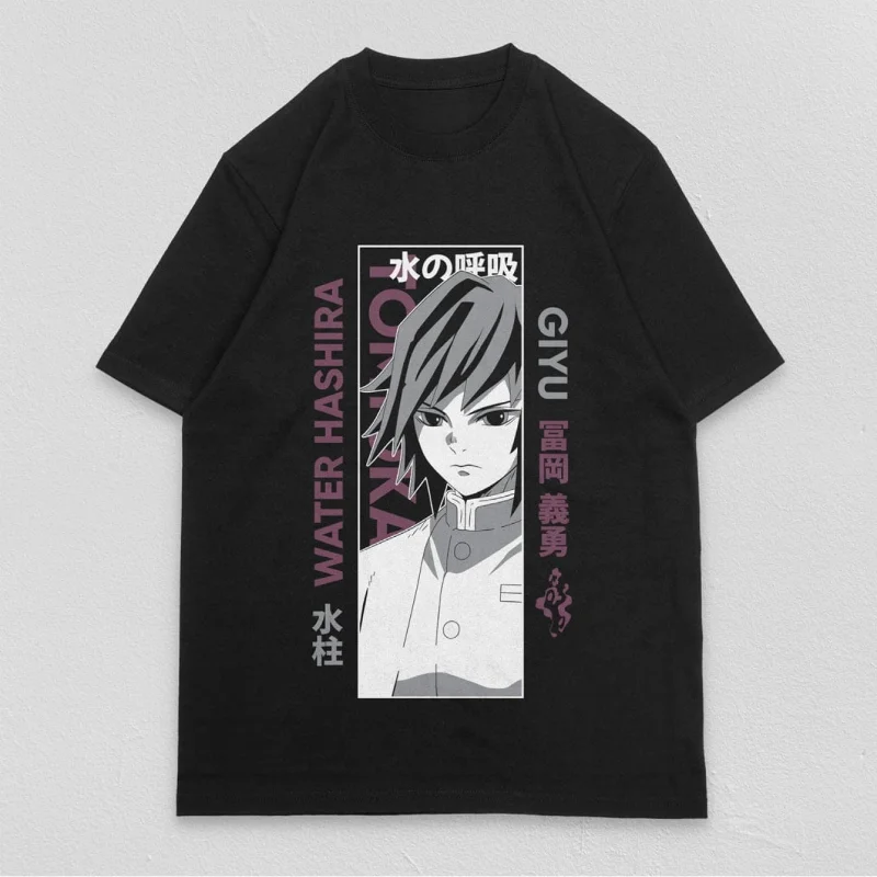 

Футболка Ghost Annihilation Blade Anime Manga Tomioka Yoshiyuki с принтом, уличная модная хлопковая мужская летняя футболка с короткими рукавами