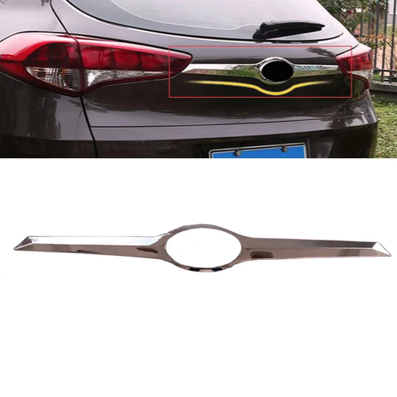 

Chrome Rear Trunk Door Handle Cover Tail Gate Trim For Hyundai Tucson 2015 2016-2018 ABS Tail Gate Trim Bezel Molding Styling