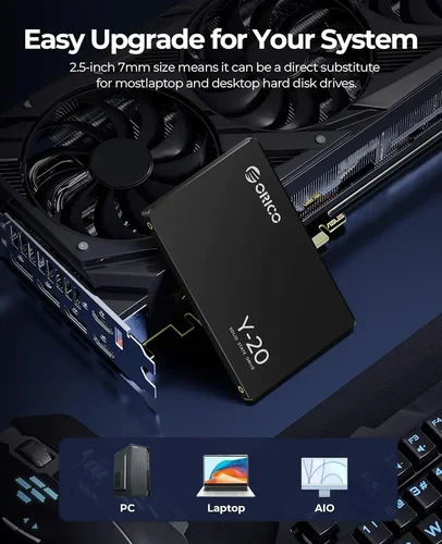 Imagen 2 del producto Unidad de estado sólido interna ORICO SATA III SSD de 2,5 pulgadas 3D NAND 512GB 1TB 2TB 4TB hasta 550MB/s para actualizar PC portátil escritorios Y20
