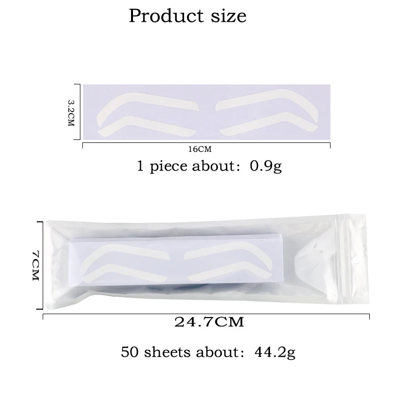 Adesivo ausiliario per aerografo per sopracciglia con Stencil per sopracciglia usa e getta per modellare le sopracciglia con opzione Single Eyebrowstype