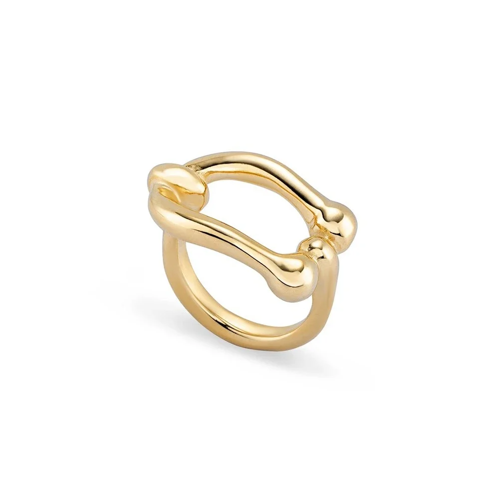 Spanish brand punk rock nostalgic gold U-shaped ring women's accessories surprise friends with gifts