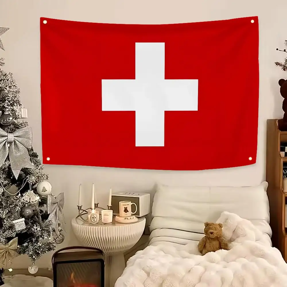 Classic Country Sweden Flags Aesthetic Wall Hanging Flag Banner Bedroom Living Room Home Decor Large HD