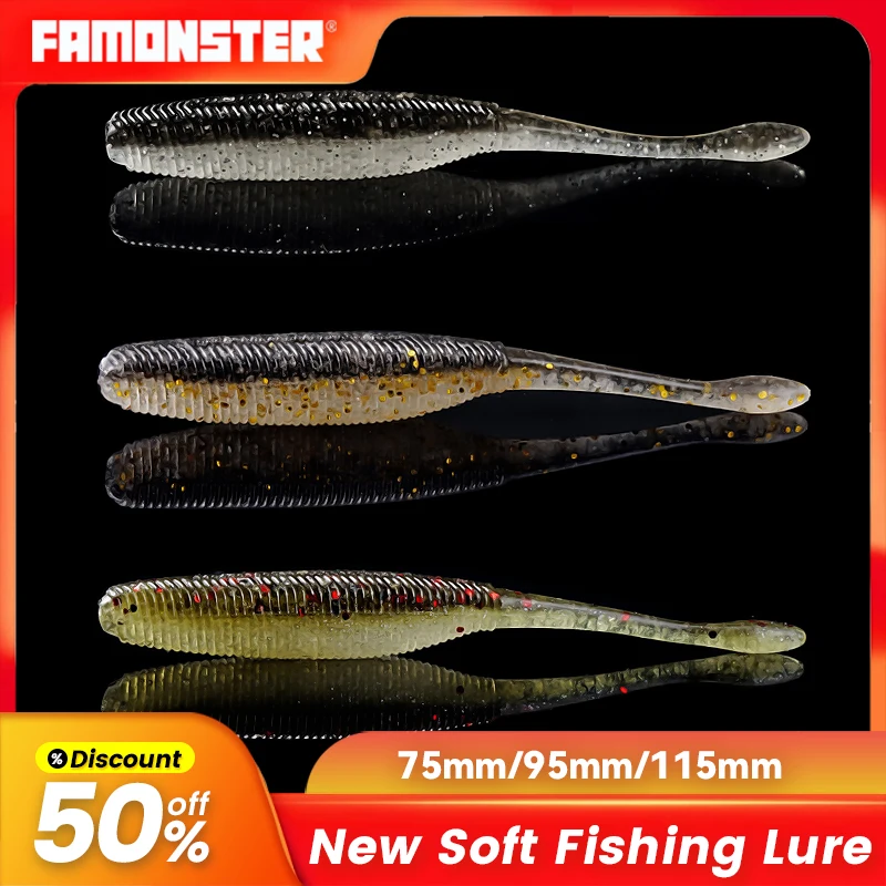 

FAMONSTER Soft Earthworm Fishing Lure Soft Worm Jig Fish Wobbler Fishing Bait Artificial Soft Baits worm lure Pesca carp