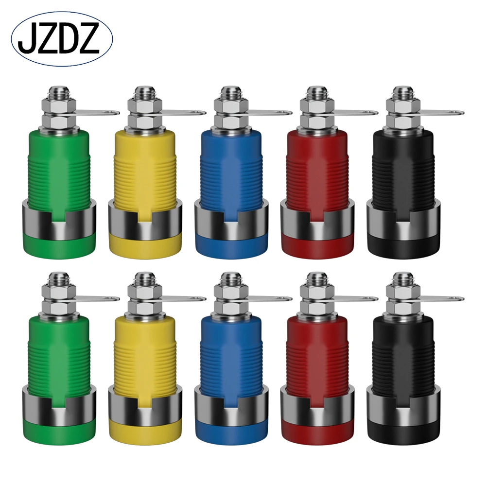 JZDZ 10pcs 4mm Banana Socket Binding Post  Banana Plug Jack Electrical Connector DIY Tools Parts J.40018