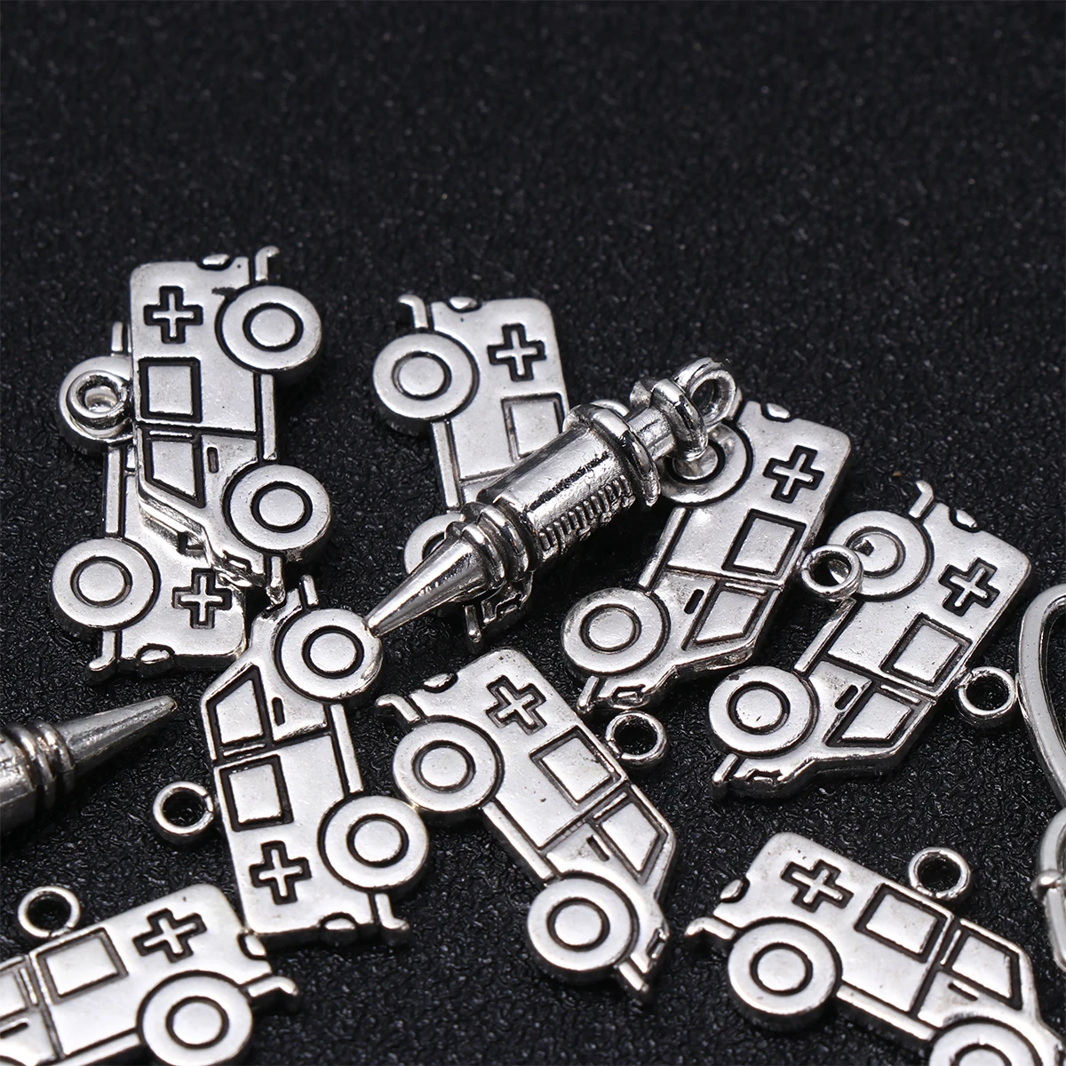 

50 Pcs Zinc Alloy Pendants Durable DIY Charm Anklet Silver Jewelry Pendant Accessories Hospital Theme Jewelry Making