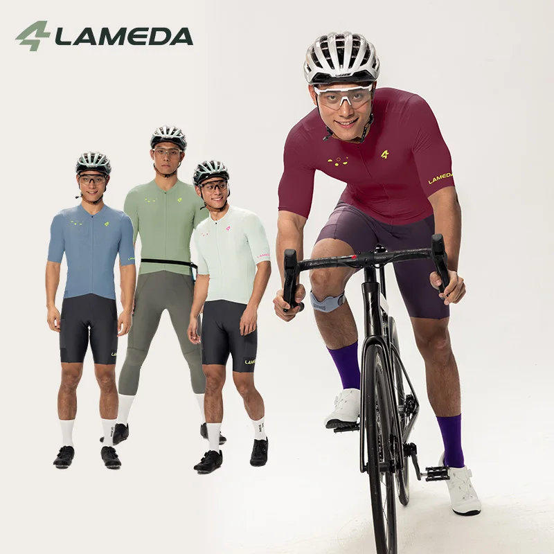 

LAMEDA 2026 Men's Cycling Jersey Short Sleeve Summer Top Bicycle Road MTB Shirt Bike Lightweight Breathable Cycling Clothes