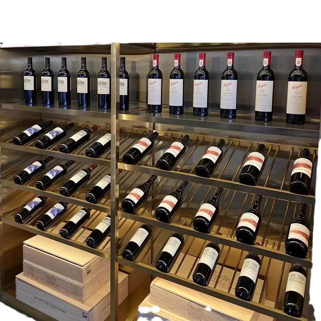 

Light luxury constant temperature red wine cabinet wine cellar villa red wine rack display