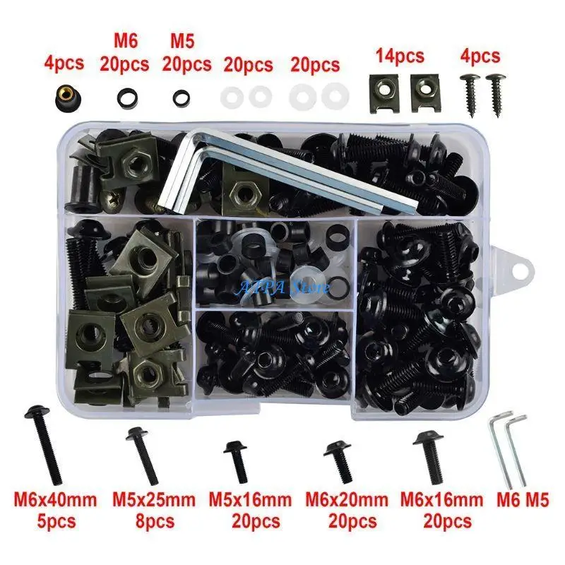 

U13C Auto Alloy Fairing Bolts Bodywork Screws Nut for for for for Aprilia 177PCS