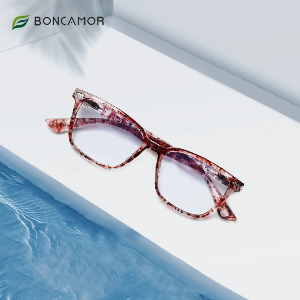 

Boncamor Reading Glasses For Men's Women's Print Flower Frame Decorative Optical Anti UV Blue Light Blocking