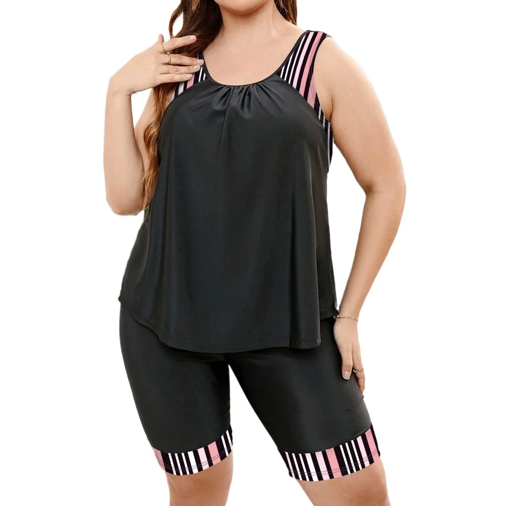 2026 New Tankini Swimsuits Women Sexy Plus Size Swimwear Big Large Swimming Bathing Suit High Waist Bikini Maillot De Bain