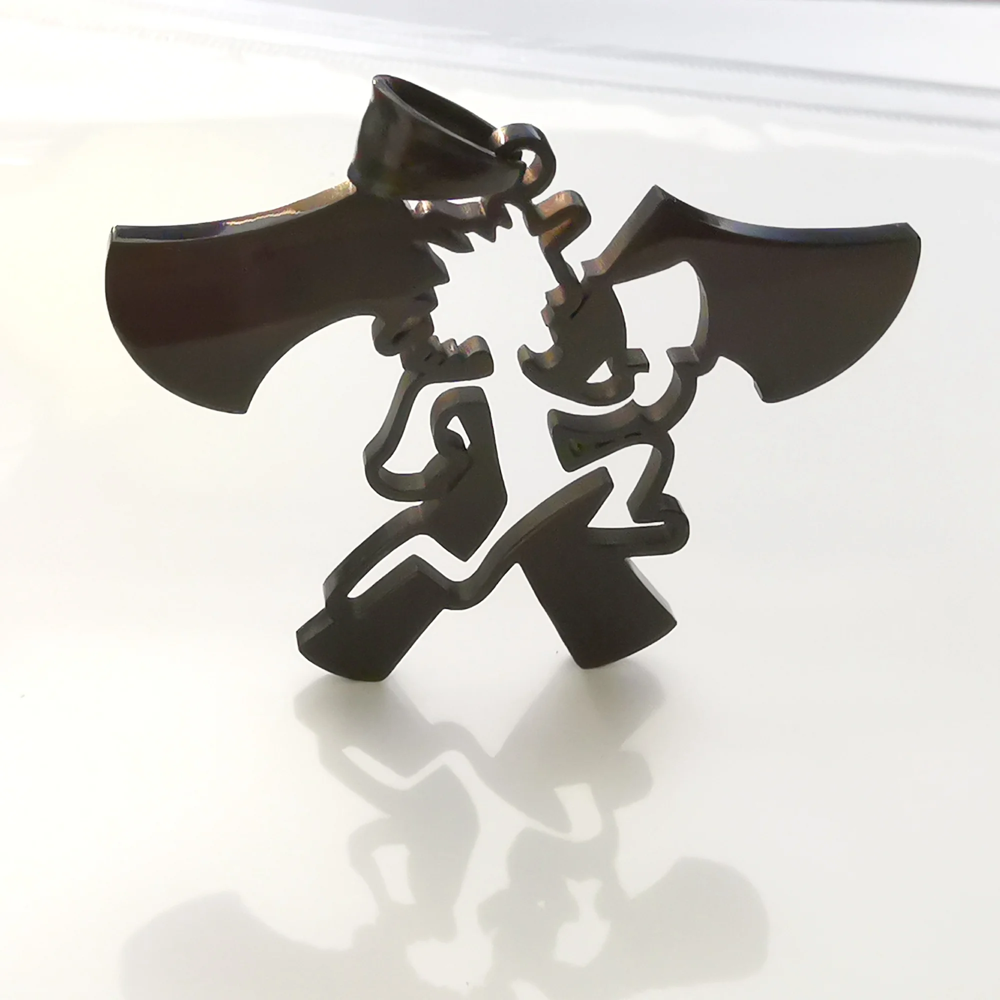Cool Black ICP  Hatchet Man Charms Pendant Mens Necklace Juggalette Jewelry Stainless Steel Chain 24INCH