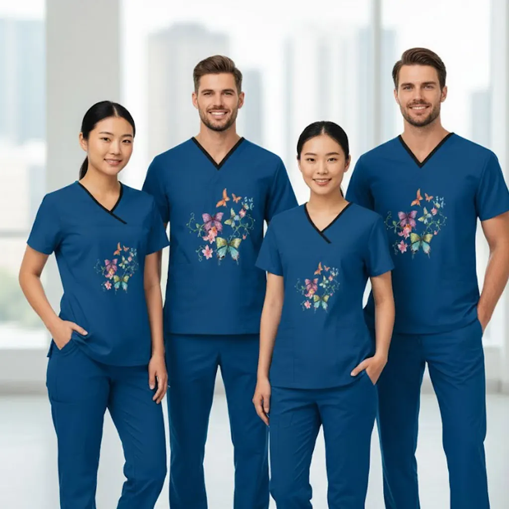 

Костюм медицинский женский с коротким рукавом на заказ с принтом, для стоматологов и медсестер, незаменимая униформа для хирургии