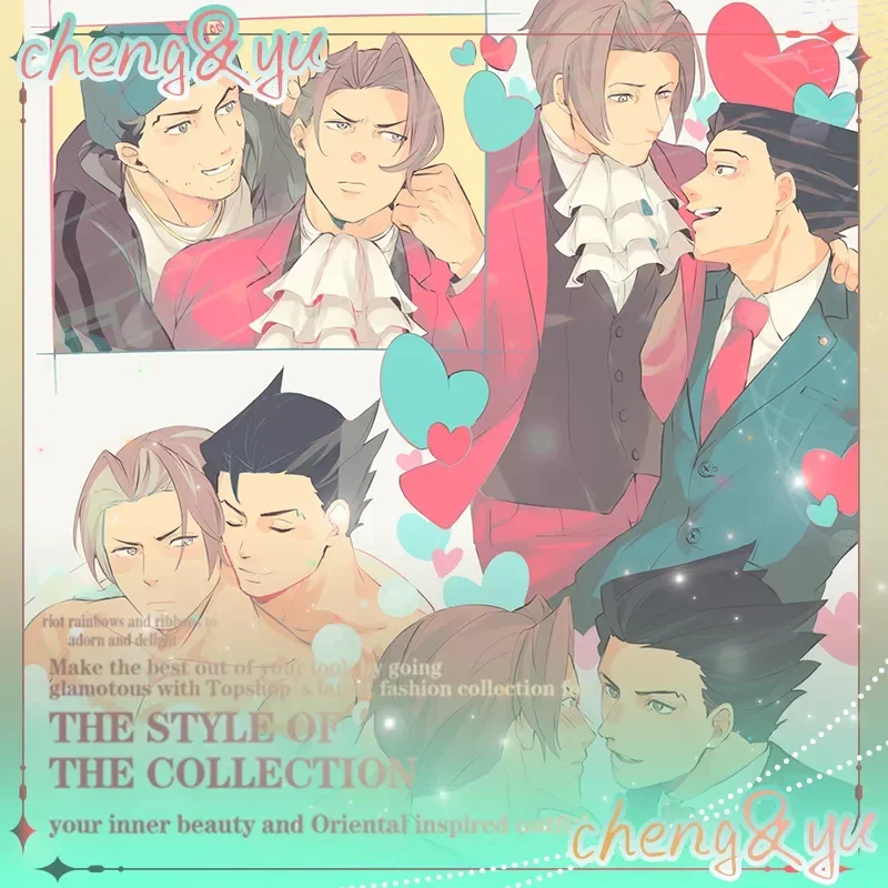 

Anime Game Ace Attorney Phoenix Wright Miles Edgeworth Cosplay Cute Pins Badge Itabag Button Brooch Backpack Decor