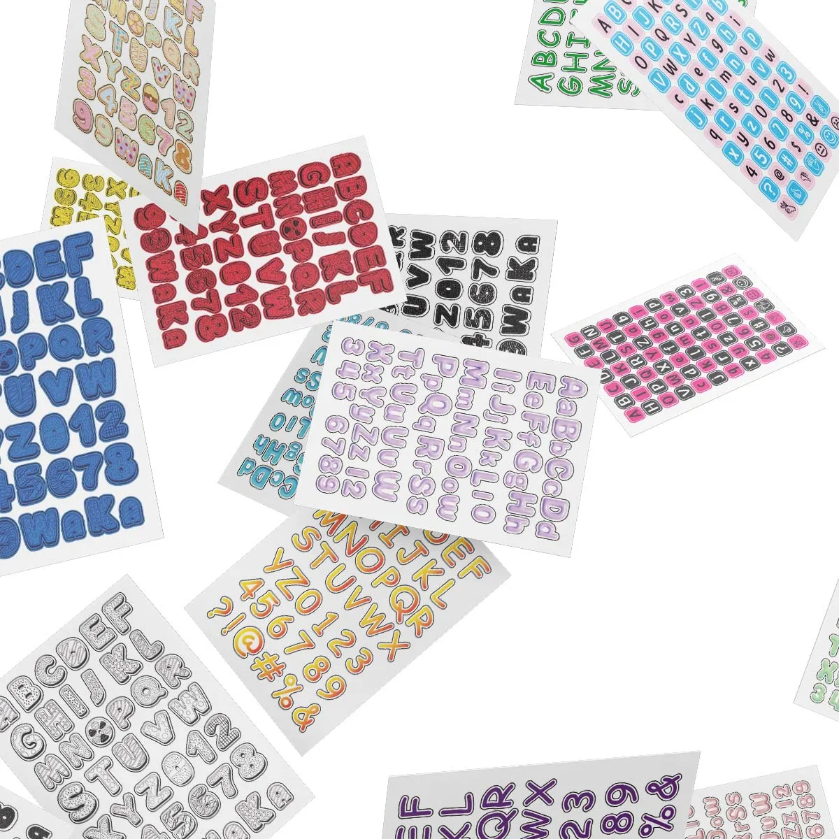 6Pc Scrapbooking Letter Sticker Decorative Materials Stickers For Arts Diy Crafts Album Journal Planner Decal Sticker