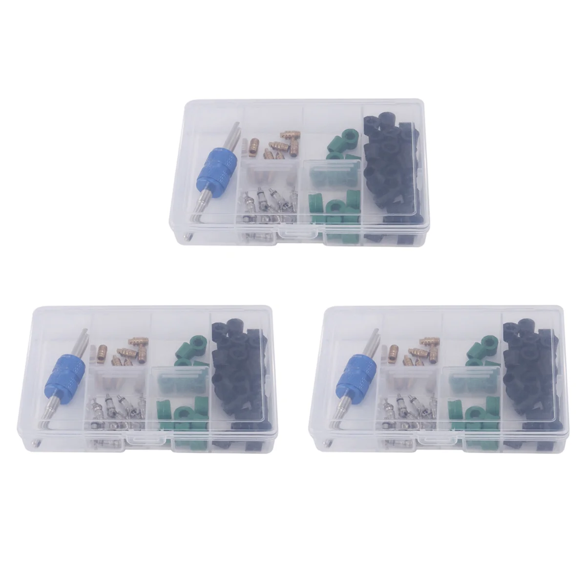 

213Pcs A/C Air Conditioning Valve Core R12 R134A Refrigeration Valve Core R12 / R134A AC Master Valve Core Repair Kit