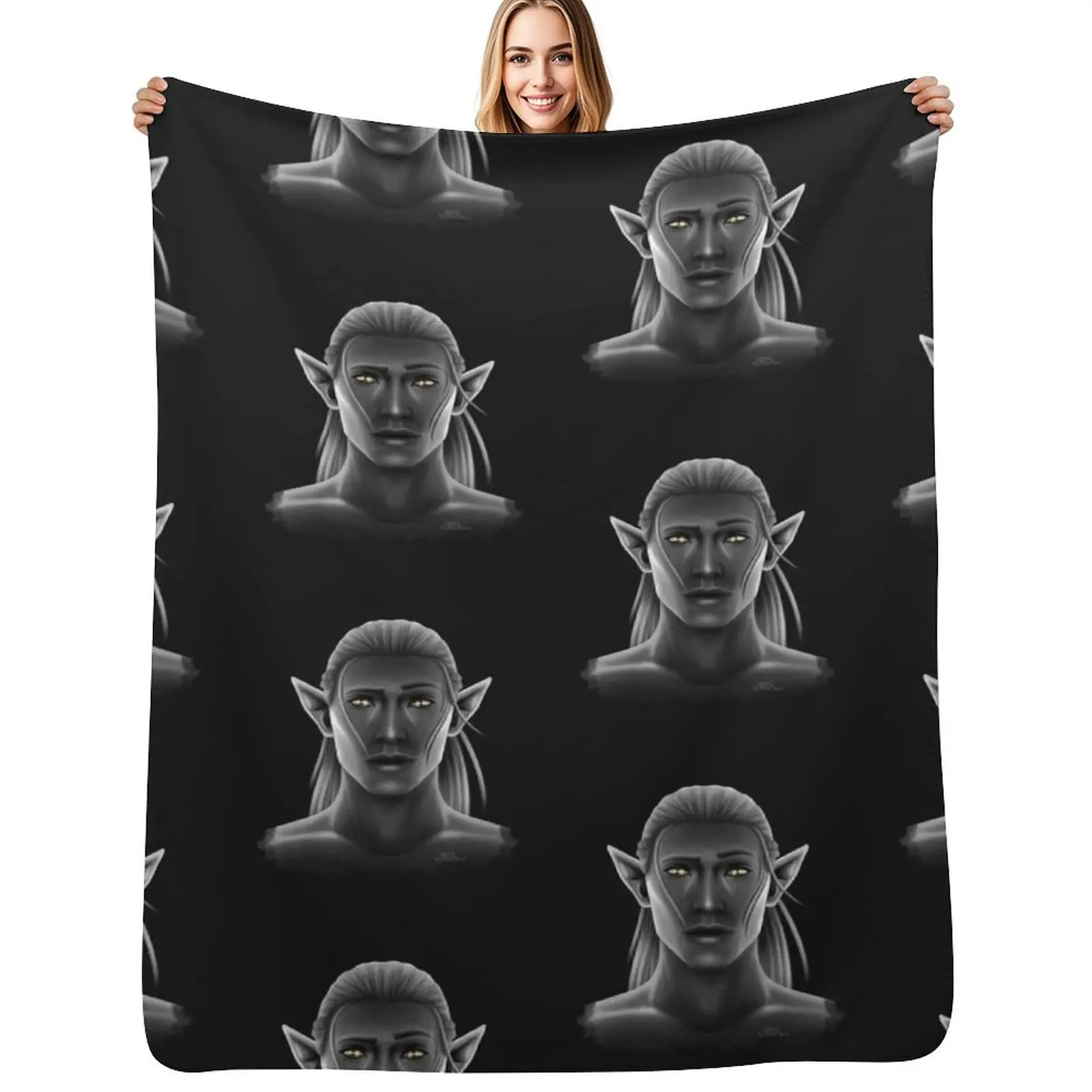 

Zevran Bust Throw Blanket Multi Use Warm Blanket for Living Room Bedroom