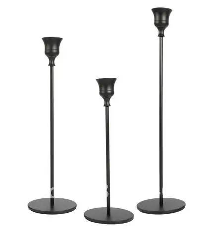 

Metal Candle Holders Set of 3 for Taper Candles European Style Wedding Living Room Christmas Decoration Home Decor