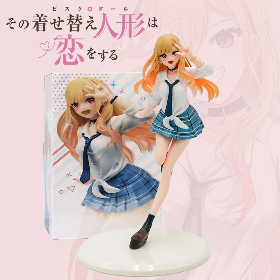 ฟิกเกอร์อนิเมะ My Dress-Up Darling คิตากาวะ มาริน ชุดนักเรียน ขนาด 18 ซม.  วัสดุ PVC ของสะสม ของเล่นเด็ก ของขวัญวันเกิด