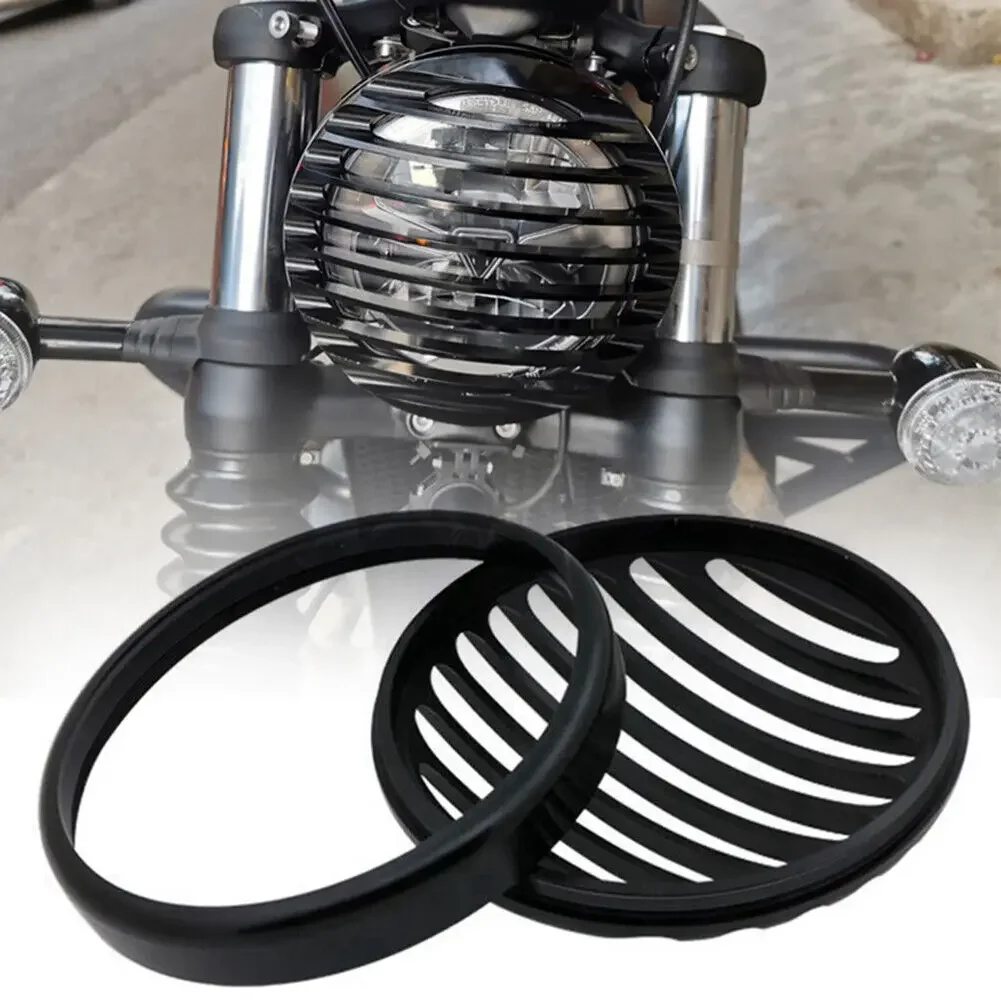 Motorcycle Retro Front Headlight Grill Cover Fairing Mask Fork Cowl Visor Guard Protect Trim For Triumph Bonneville Bobber 18-22