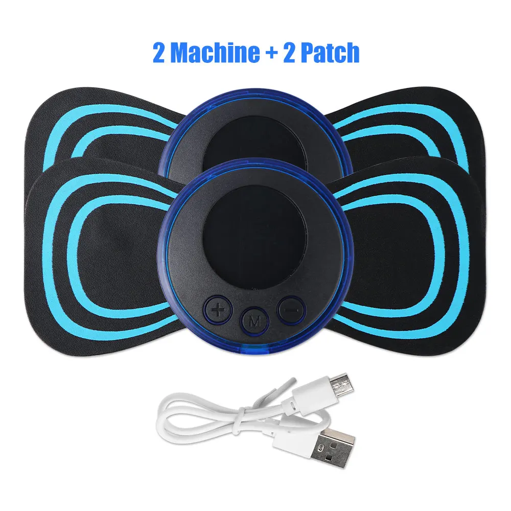 Tragbares Mini-EMS-Nackenmassagegerät, elektrischer Nackenstrecker zur Linderung von zervikalen Muskelschmerzen und Schulterentspannungs-Massage-Patch