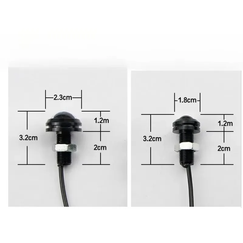 

Popu для 4 шт. автомобильный светодиодный светильник 12 В, передняя решетка, янтарный светодиодный габаритный светильник, гриль, освещение Eagle Eye, сигнал для парковки 23 мм