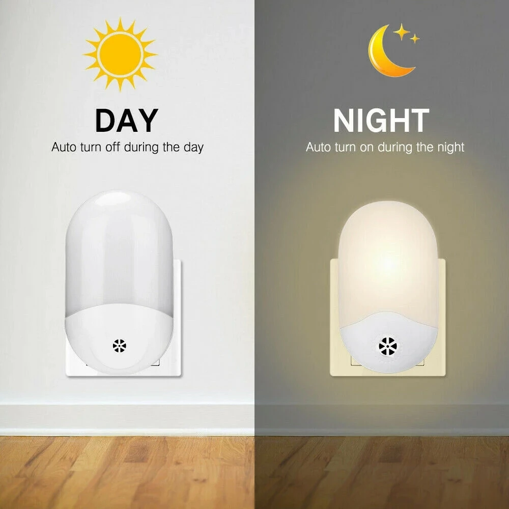 Led Night Lights, Automatic Night Light Twilight Sensor, Plug And Play Kids Night Light For Baby Room, Kitchen, Hallway