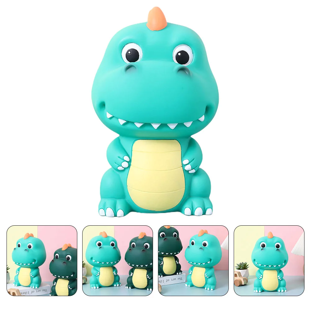 

Dinosaur Vinyl Piggy Bank Creative Cartoon Animal Savings Pot Anti Drop Birthday Gift Easy Care Desktop Decor Money for Kids