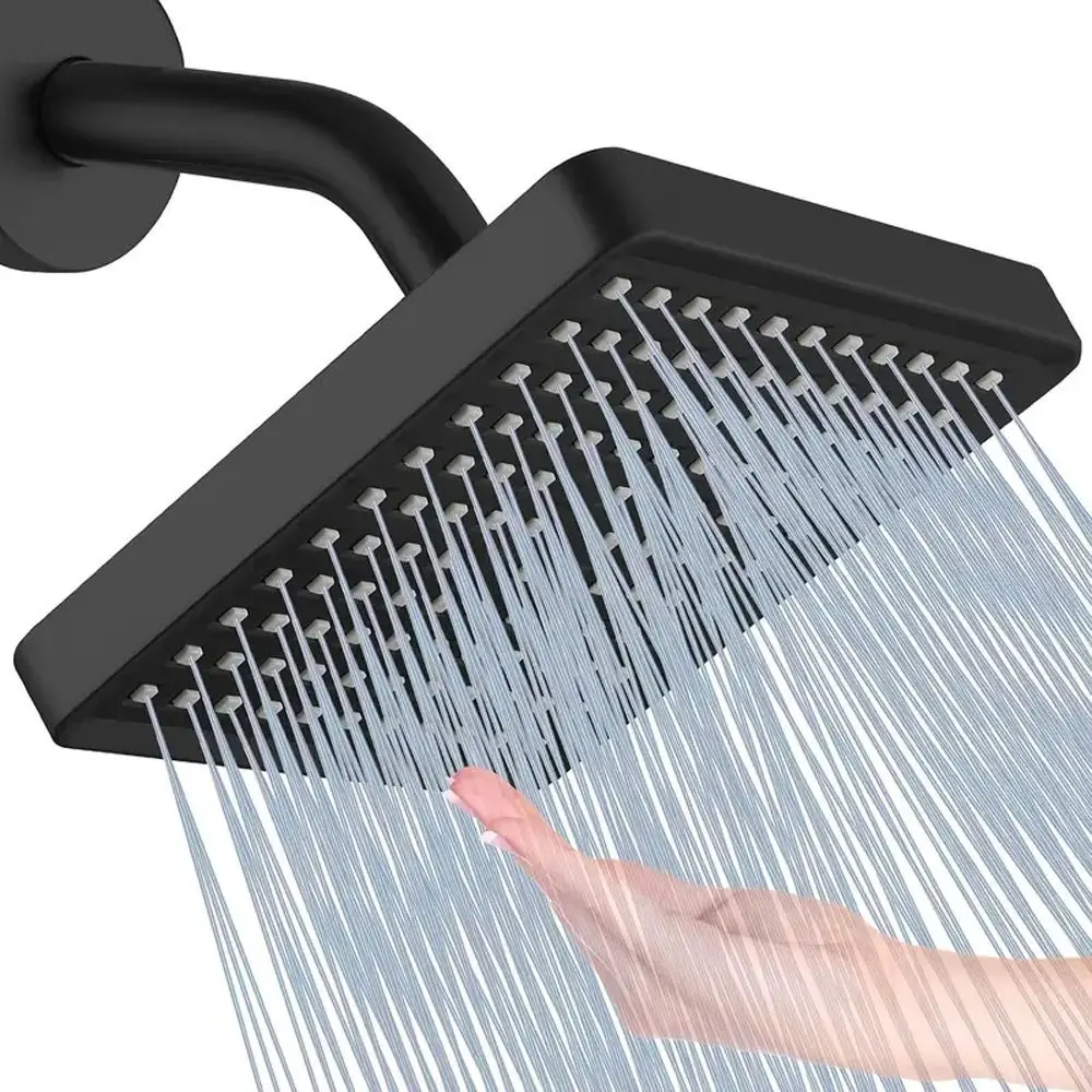 

Easy Install Water Saving Rain Shower Head High Flow Adjustable Shower Head Square High Pressure Bathroom Shower Head SPA