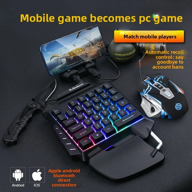 

2026 New G92 Wired USB One Handed Gaming Keyboard, No Recoil For FPS Games