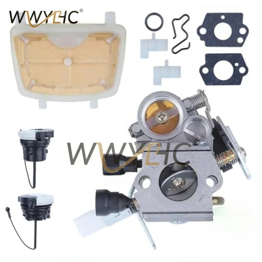 C1Q-S121C Carburetor W Air Filter for  MS171 MS181 MS211 MS 181 171 211 Gas Chainsaw Fuel Filter Spark Plug 1139 120 1602