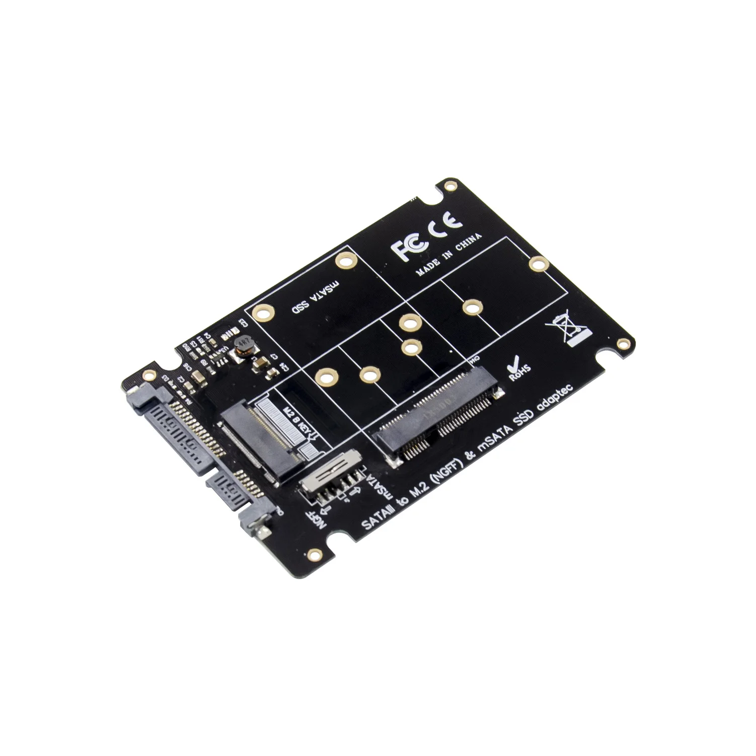 2024 Sunweit ST525 منتج جديد SATA III إلى M.2 NGFF M مفتاح MSATA M.2 SSD NVME PCIe Riser Card #2