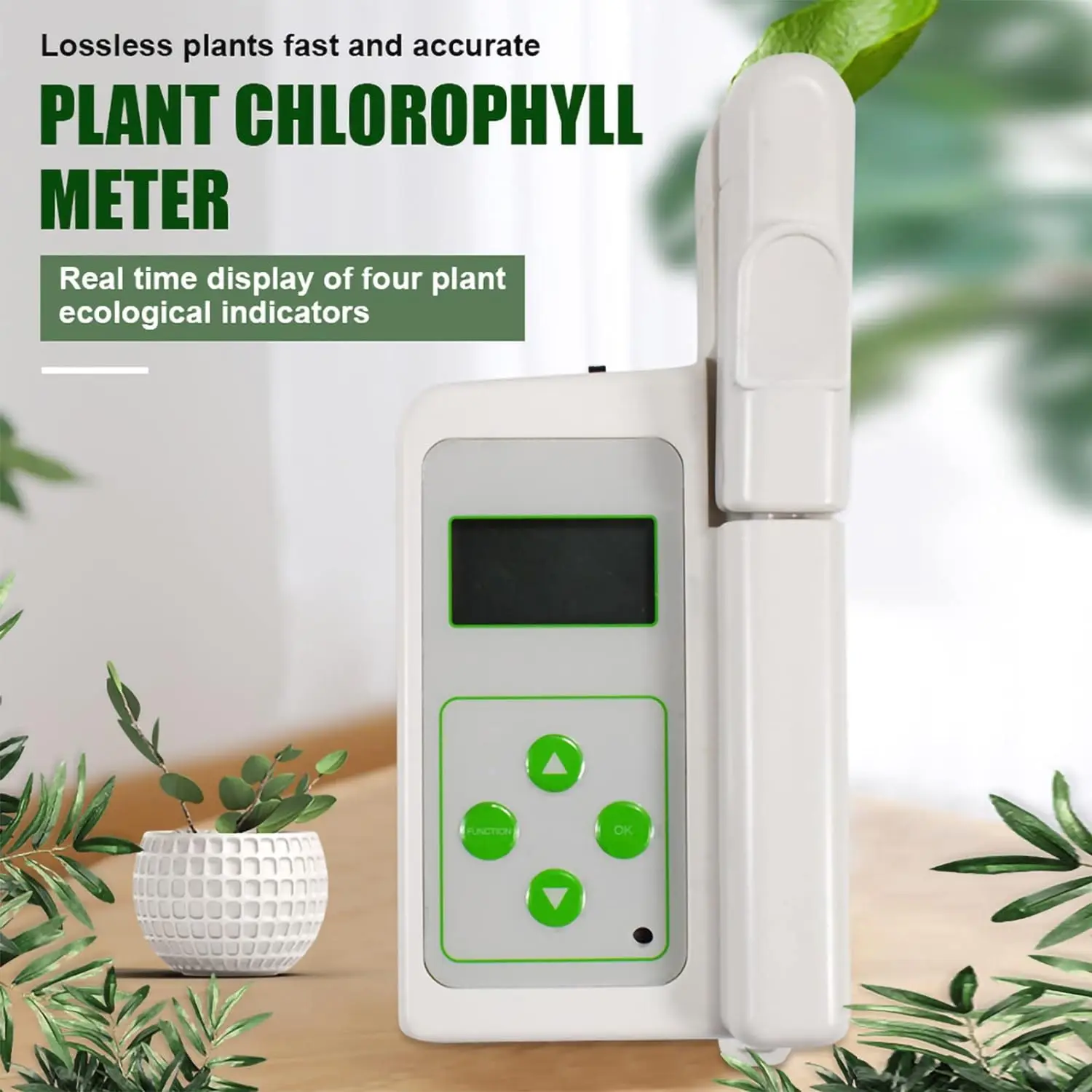 Chlorophyll Analyzer Plant Nutrient Testing, Leaf Temperature Meter, Leaf Humidity Meter, Compact Portable, Perfect for Agricult