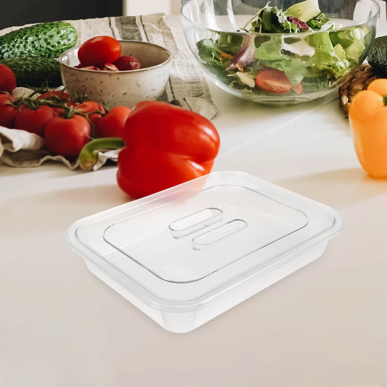 

Braised Vegetable Cold Plate Display Boxes Reusable Food Containers Large Capacity Airtight Storage Stackable Plastic